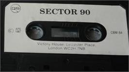Cartridge artwork for Sector 90 on the Commodore 64.