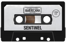 Cartridge artwork for Sentinel (Synapse) on the Commodore 64.