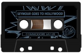 Cartridge artwork for Seymour Goes to Hollywood on the Commodore 64.