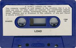 Cartridge artwork for Shades on the Commodore 64.