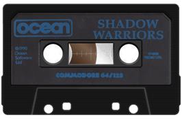 Cartridge artwork for Shadow Warriors on the Commodore 64.