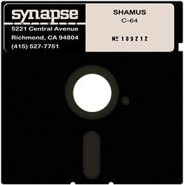 Cartridge artwork for Shamus: Case II on the Commodore 64.