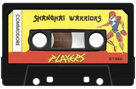 Cartridge artwork for Shanghai Warriors on the Commodore 64.