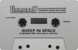 Cartridge artwork for Sheep In Space on the Commodore 64.