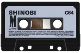 Cartridge artwork for Shinobi on the Commodore 64.