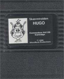 Cartridge artwork for Skaermtrolden Hugo on the Commodore 64.