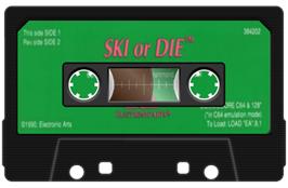 Cartridge artwork for Ski or Die on the Commodore 64.