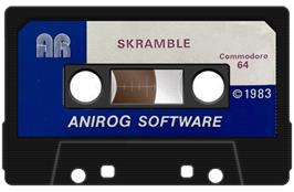 Cartridge artwork for Skramble (Anirog) on the Commodore 64.
