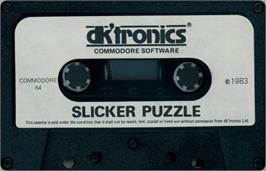 Cartridge artwork for Slicker Puzzle on the Commodore 64.