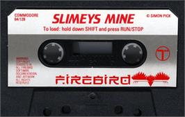 Cartridge artwork for Slimey's Mine on the Commodore 64.