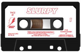 Cartridge artwork for Slurpy on the Commodore 64.