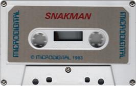 Cartridge artwork for Snakman on the Commodore 64.