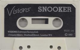 Cartridge artwork for Snooker (Visions) on the Commodore 64.