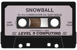 Cartridge artwork for Snowball on the Commodore 64.