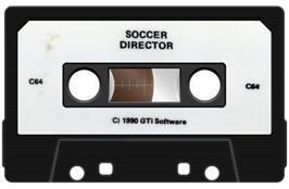 Cartridge artwork for Soccer Director on the Commodore 64.