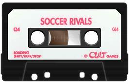 Cartridge artwork for Soccer Rivals on the Commodore 64.