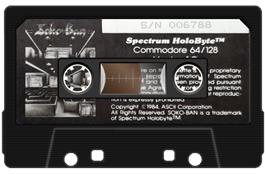 Cartridge artwork for Soko-ban on the Commodore 64.