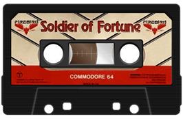 Cartridge artwork for Soldier Of Fortune (Firebird) on the Commodore 64.
