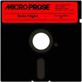 Cartridge artwork for Solo Flight - 2nd Edition on the Commodore 64.