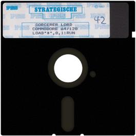 Cartridge artwork for Sorcerer Lord on the Commodore 64.