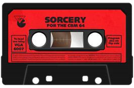 Cartridge artwork for Sorcery on the Commodore 64.