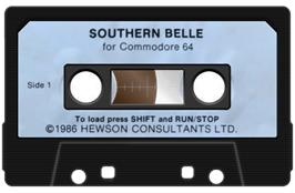 Cartridge artwork for Southern Belle on the Commodore 64.