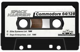 Cartridge artwork for Space Harrier on the Commodore 64.