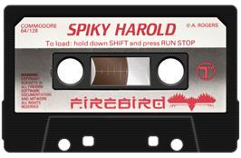 Cartridge artwork for Spiky Harold on the Commodore 64.