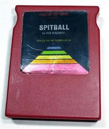 Cartridge artwork for Spitball on the Commodore 64.