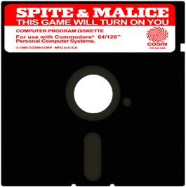 Cartridge artwork for Spite And Malice on the Commodore 64.