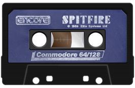 Cartridge artwork for Spitfire on the Commodore 64.