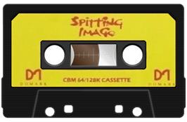 Cartridge artwork for Spitting Image - The Computer Game on the Commodore 64.