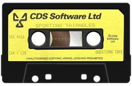 Cartridge artwork for Sporting Triangles on the Commodore 64.