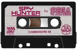 Cartridge artwork for Spy Hunter on the Commodore 64.