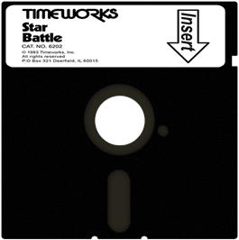 Cartridge artwork for Star Battle (Timeworks) on the Commodore 64.