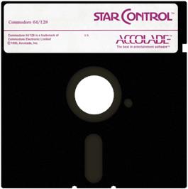 Cartridge artwork for Star Control on the Commodore 64.