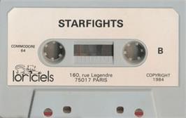 Cartridge artwork for Star Fights on the Commodore 64.
