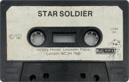 Cartridge artwork for Star Soldier on the Commodore 64.