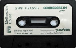 Cartridge artwork for Star Trooper / Astroman on the Commodore 64.