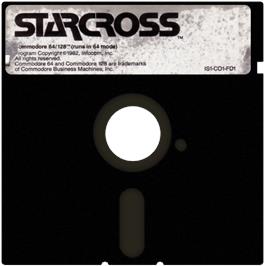 Cartridge artwork for Starcross on the Commodore 64.