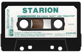 Cartridge artwork for Starion on the Commodore 64.