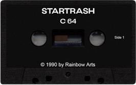 Cartridge artwork for Startrash on the Commodore 64.