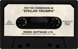Cartridge artwork for Stellar Triumph on the Commodore 64.