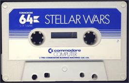 Cartridge artwork for Stellar Wars on the Commodore 64.