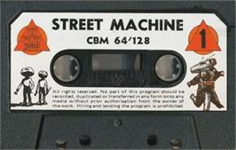 Cartridge artwork for Street Machine on the Commodore 64.