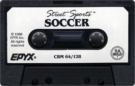 Cartridge artwork for Street Sports Soccer on the Commodore 64.