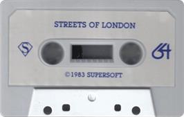 Cartridge artwork for Streets Of London on the Commodore 64.