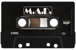 Cartridge artwork for Strike on the Commodore 64.