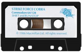 Cartridge artwork for Strike Force on the Commodore 64.