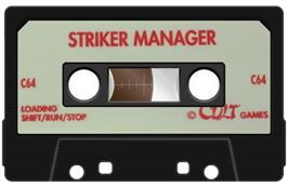 Cartridge artwork for Striker Manager on the Commodore 64.
